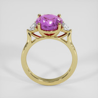 5.03 Ct. Purplish Pink Sapphire Ring, 10K Yellow Gold 3