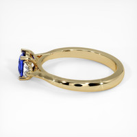 0.77 Ct. Blue Sapphire Ring, 14K Yellow Gold 4