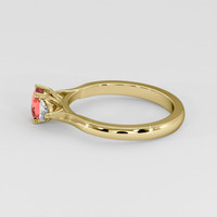 1.03 Ct. Padparadscha Sapphire Ring, 14K Yellow Gold 4