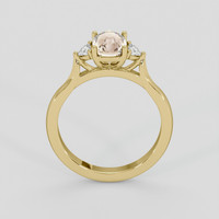 2.24 Ct. Peach Sapphire Ring, 14K Yellow Gold 3