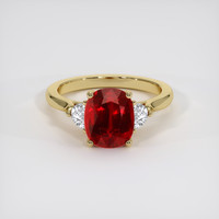 4.02 Ct. Ruby Ring, 18K Yellow Gold 1