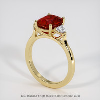 4.02 Ct. Ruby Ring, 18K Yellow Gold 2