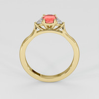 1.03 Ct. Padparadscha Sapphire Ring, 18K Yellow Gold 3