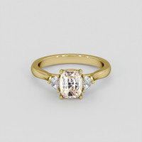 2.24 Ct. Peach Sapphire Ring, 18K Yellow Gold 1