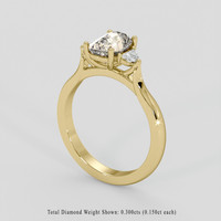 2.24 Ct. Peach Sapphire Ring, 18K Yellow Gold 2