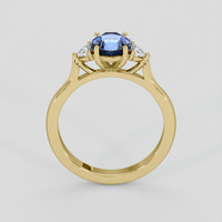 2.00 Ct. Blue Sapphire Ring, 18K Yellow Gold 3