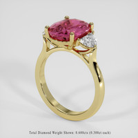 4.24 Ct. Pink Sapphire Ring, 18K Yellow Gold 2