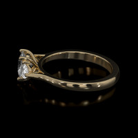 1.17 Ct. White Sapphire Ring, 18K Yellow Gold 4