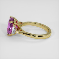 5.03 Ct. Purplish Pink Sapphire Ring, 18K Yellow Gold 4