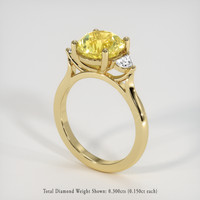 3.53 Ct. Sapphire Ring, 18K Yellow Gold 2