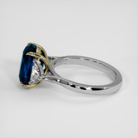 3.49 Ct. Blue Sapphire Ring, 18K Yellow & White 4