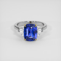2.60 Ct. Blue Sapphire Ring, 18K Yellow & White 1