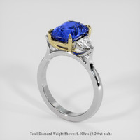 2.60 Ct. Blue Sapphire Ring, 18K Yellow & White 2