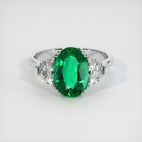 2.14 Ct. Emerald   Ring, Platinum 950 1