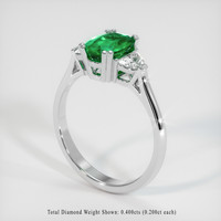 1.19 Ct. Emerald Ring, Platinum 950 2