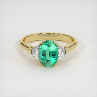 1.35 Ct. Emerald Ring, Platinum 950 1