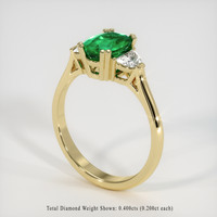 1.19 Ct. Emerald Ring, 18K Yellow Gold 2