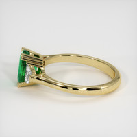 1.19 Ct. Emerald Ring, 18K Yellow Gold 4