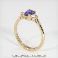 0.78 Ct. Sapphire Ring, 18K Yellow Gold 2
