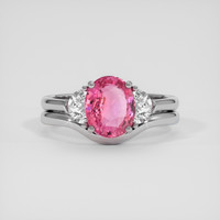 2.02 Ct. Padparadscha Sapphire Ring, Platinum 950 1