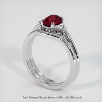 1.80 Ct. Ruby Ring, Platinum 950 2