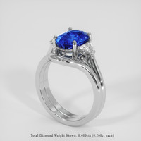 3.23 Ct. Blue Sapphire Ring, Platinum 950 2