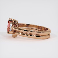 1.46 Ct. Padparadscha Sapphire Ring, 18K Rose Gold 4