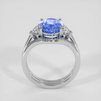 3.52 Ct. Blue Sapphire Ring, 10K White Gold 3