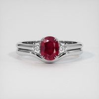 1.80 Ct. Ruby Ring, 14K White Gold 1