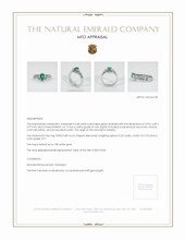 Three Stone Emerald Ring 0.48 Ct., 18K White Gold Appraisal