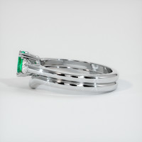 Three Stone Emerald Ring 0.48 Ct., 18K White Gold Preview