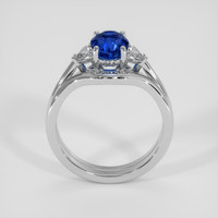 2.13 Ct. Blue Sapphire Ring, 18K White Gold 3