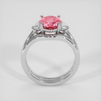 2.52 Ct. Padparadscha Sapphire Ring, 18K White Gold 3