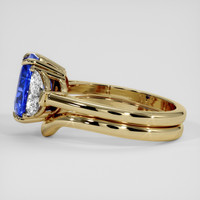 3.04 Ct. Blue Sapphire Ring, 14K Yellow Gold 4