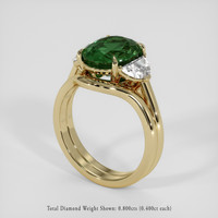 4.05 Ct. Green Sapphire Ring, 14K Yellow Gold 2