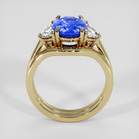 3.04 Ct. Blue Sapphire Ring, 18K Yellow Gold 3