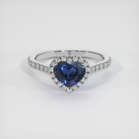 1.92 Ct. Blue Sapphire Ring, Platinum 950 1