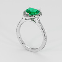 1.46 Ct. Emerald Ring, Platinum 950 2
