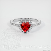 0.76 Ct. Ruby Ring, Platinum 950 1