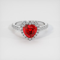 1.68 Ct. Ruby Ring, Platinum 950 1