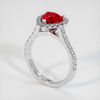 1.68 Ct. Ruby Ring, Platinum 950 2