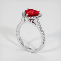 2.59 Ct. Ruby Ring, Platinum 950 2