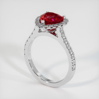 2.33 Ct. Ruby Ring, Platinum 950 2