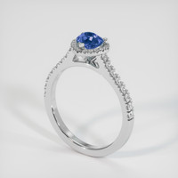 0.58 Ct. Sapphire Ring, Platinum 950 2