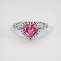 2.02 Ct. Purplish Pink Sapphire Ring, Platinum 950 1