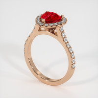 1.68 Ct. Ruby Ring, 14K Rose Gold 2