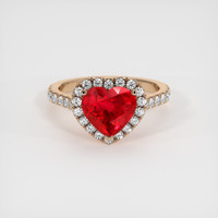 2.59 Ct. Ruby Ring, 14K Rose Gold 1