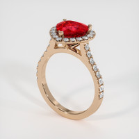 2.59 Ct. Ruby Ring, 14K Rose Gold 2