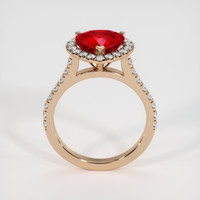 2.59 Ct. Ruby Ring, 14K Rose Gold 3