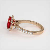 2.59 Ct. Ruby Ring, 14K Rose Gold 4